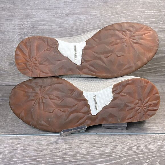 Merrell Civet Zip Silver Lining Argent Women’s Sz 8.5 Mesh Cream Tan Tennis Shoe - Picture 8 of 10